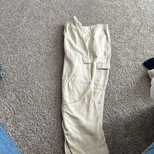 Wonderly linen cargo ankle pants